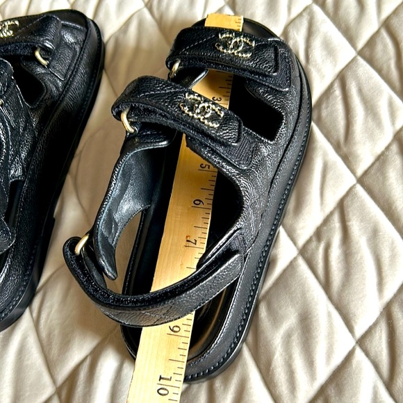 Chanel DADS SANDALS Grained Leather 36 - Picture 10 of 17
